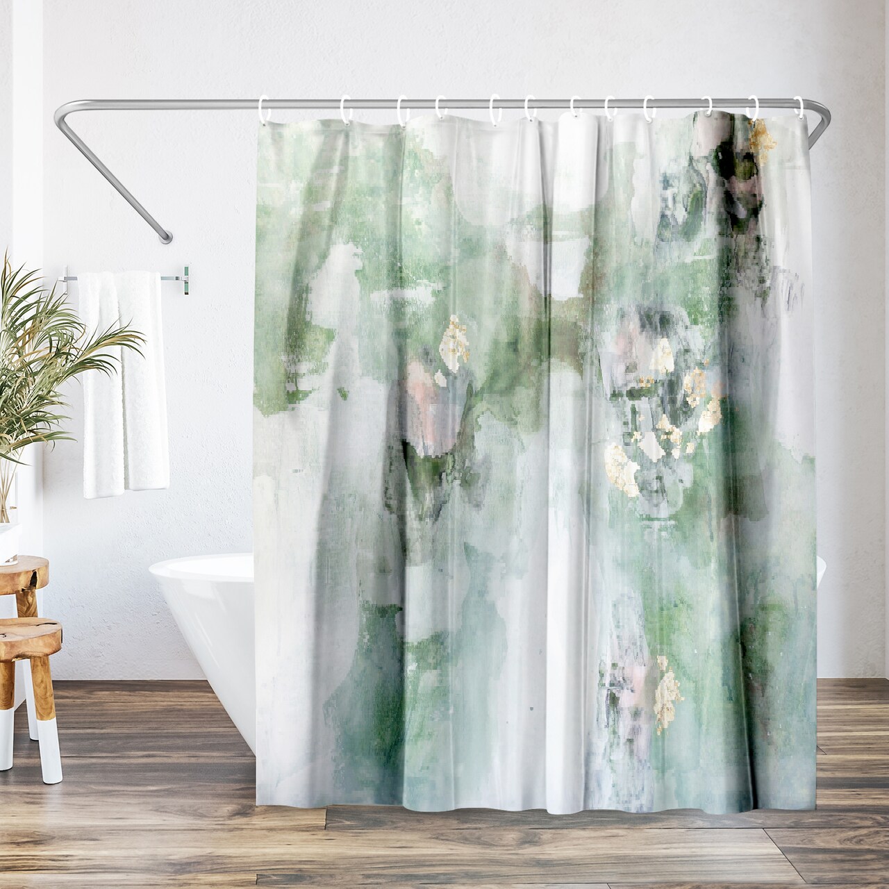 Americanflat 71" x 74" Shower Curtain, Leaf It Alone by Christine Olmstead